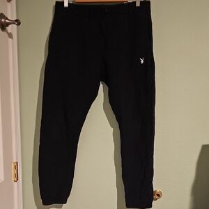 PLAYBOY Black Sweatpants with Logo